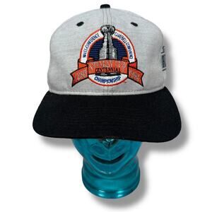 Vintage #1 Apparel Stanley Cup Centennial Championship Snapback Hat Gray Black